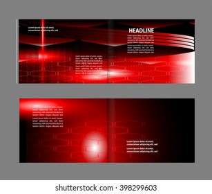 Corporate bi Fold Brochure vector illustration
