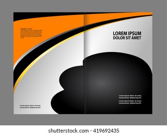 Corporate bi Fold Brochure vector illustration
