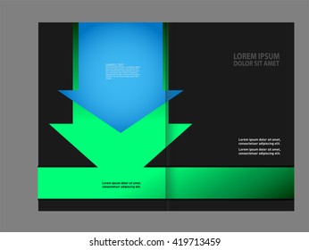 Corporate bi Fold Brochure vector illustration
