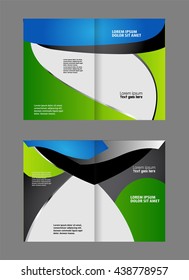 Corporate bi Fold Brochure vector illustration
