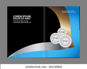 Corporate bi Fold Brochure vector illustration
