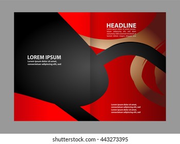 Corporate bi Fold Brochure vector illustration
