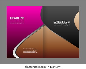 Corporate Bi Fold Brochure vector illustration

