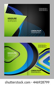 Corporate bi Fold Brochure vector illustration
