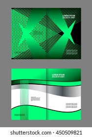 Corporate bi Fold Brochure vector illustration
