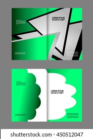 Corporate bi Fold Brochure vector illustration
