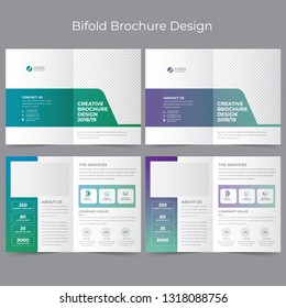 Minimalistic Trifold Square Brochures Design Templates Stock Vector ...