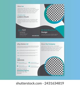  Corporate Bifold Brochure Template Design. corporate presentation abstract theme use for multipurpose editable text and fully vector cc file for update. a4 brochure template.