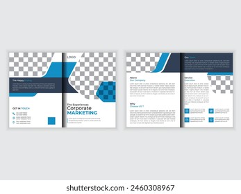 Diseño Corporativa de Plantilla de folleto bifold