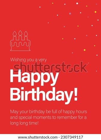 Corporate Birthday Card, Birthday Greeting Invitation Design
