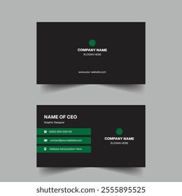 corporate black business card design