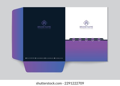 Corporate  black color presentation folder design