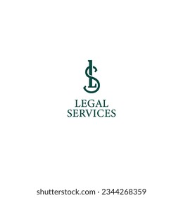 Corporate block-logo, monogram LS legal services