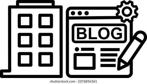 corporate blog icon vector social media symbol