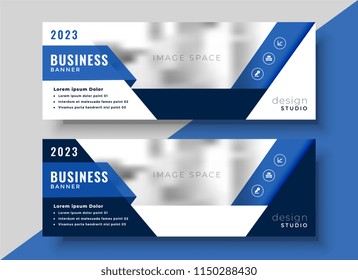 corporate blue banner design for your business