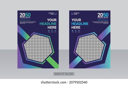 corporate blue book cover design template. annual report and business catalog  magazine  flyer.