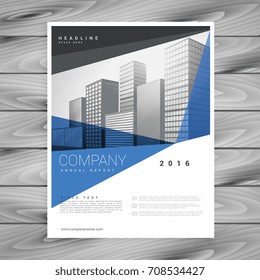 corporate blue business annual report flyer design leaflet presentation template