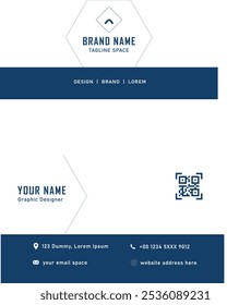 Corporate Blue Business Card Design 