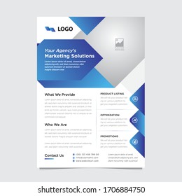 Corporate Blue Gradient Flyer Design Template