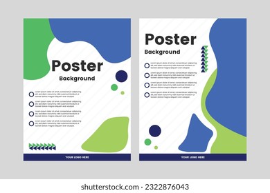 Corporate Blue and Green Poster Abstract Template Organic Design