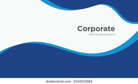 Corporate Blue Wave Background Vector Design 2