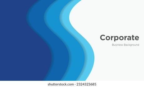 Corporate Blue Wave Background Vector Design