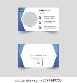 Corporate blue white red Present Design Elegant Modern Recent Creative Luaury Fleshpot Personal visiting company logo Clean Futuristic Double-sided Professional waved Set Business Card Print Template