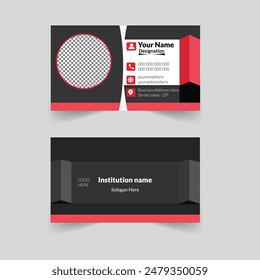 Corporate blue white red Present Design Elegant Modern Recent Creative Luaury Fleshpot Personal visiting company logo Clean Futuristic Double-sided Professional waved Set Business Card Print Template