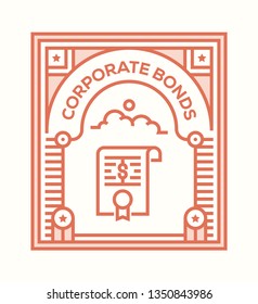 CORPORATE BONDS ICON CONCEPT