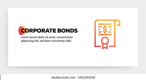 CORPORATE BONDS AND ILLUSTRATION ICON CONCEPT