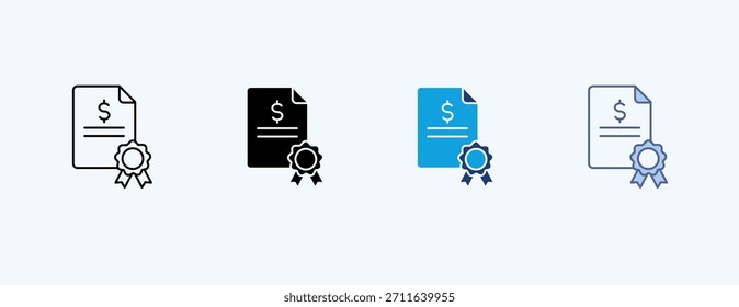 Corporate Bonds Multiple Icon Illustration Vector