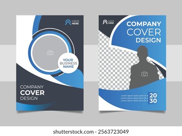 Corporate Book Cover Design A4 Magazine Poster Flyer Template Set
