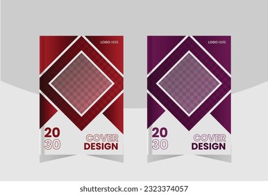 corporate book cover design creative modern design template.
