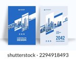 Corporate Book Cover Design Template in A4. Can be adapt to Brochure, Annual Report, Magazine,Poster, Business Presentation, Portfolio, Flyer, Banner, Website.