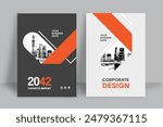 Corporate Book Cover Design Template in A4. Can be adapt to Brochure, Annual Report, Magazine,Poster, Business Presentation, Portfolio, Flyer, Banner, Website.