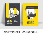 Corporate Book Cover Design Template in A4. Can be adapt to Brochure, Annual Report, Magazine,Poster, Business Presentation, Portfolio, Flyer, Banner, Website.