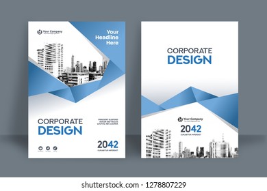 Corporate Book Cover Design Template in A4. Can be adapt to Brochure, Annual Report, Magazine,Poster, Business Presentation, Portfolio, Flyer, Banner, Website.