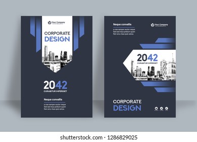 Corporate Book Cover Design Template in A4. Can be adapt to Brochure, Annual Report, Magazine,Poster, Business Presentation, Portfolio, Flyer, Banner, Website.