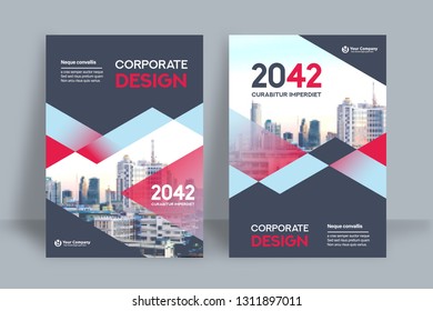 Corporate Book Cover Design Template in A4. Can be adapt to Brochure, Annual Report, Magazine,Poster, Business Presentation, Portfolio, Flyer, Banner, Website.