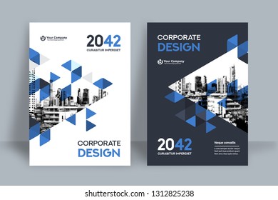 Corporate Book Cover Design Template in A4. Can be adapt to Brochure, Annual Report, Magazine,Poster, Business Presentation, Portfolio, Flyer, Banner, Website.