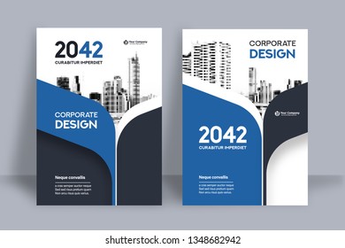 Corporate Book Cover Design Template in A4. Can be adapt to Brochure, Annual Report, Magazine,Poster, Business Presentation, Portfolio, Flyer, Banner, Website.