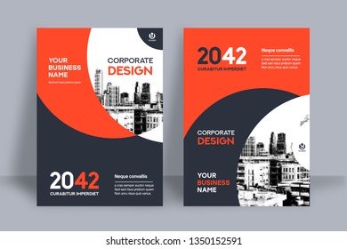 Corporate Book Cover Design Template in A4. Can be adapt to Brochure, Annual Report, Magazine,Poster, Business Presentation, Portfolio, Flyer, Banner, Website.