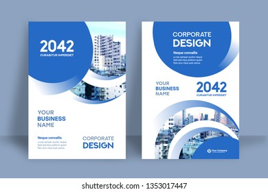 Corporate Book Cover Design Template in A4. Can be adapt to Brochure, Annual Report, Magazine,Poster, Business Presentation, Portfolio, Flyer, Banner, Website.