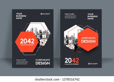 Corporate Book Cover Design Template in A4. Can be adapt to Brochure, Annual Report, Magazine,Poster, Business Presentation, Portfolio, Flyer, Banner, Website.