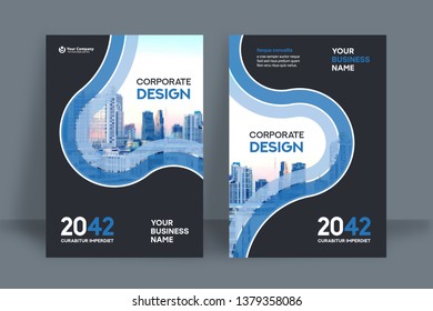 Corporate Book Cover Design Template in A4. Can be adapt to Brochure, Annual Report, Magazine,Poster, Business Presentation, Portfolio, Flyer, Banner, Website.