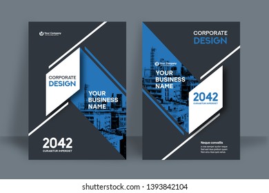 Corporate Book Cover Design Template in A4. Can be adapt to Brochure, Annual Report, Magazine,Poster, Business Presentation, Portfolio, Flyer, Banner, Website.