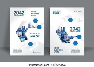 Corporate Book Cover Design Template in A4. Can be adapt to Brochure, Annual Report, Magazine,Poster, Business Presentation, Portfolio, Flyer, Banner, Website.