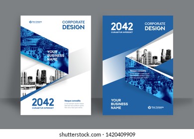 Corporate Book Cover Design Template in A4. Can be adapt to Brochure, Annual Report, Magazine,Poster, Business Presentation, Portfolio, Flyer, Banner, Website.