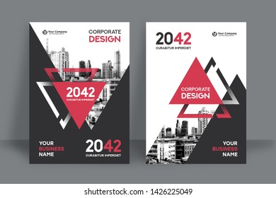 Corporate Book Cover Design Template in A4. Can be adapt to Brochure, Annual Report, Magazine,Poster, Business Presentation, Portfolio, Flyer, Banner, Website.