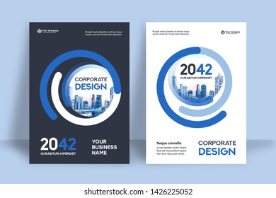 Corporate Book Cover Design Template in A4. Can be adapt to Brochure, Annual Report, Magazine,Poster, Business Presentation, Portfolio, Flyer, Banner, Website.